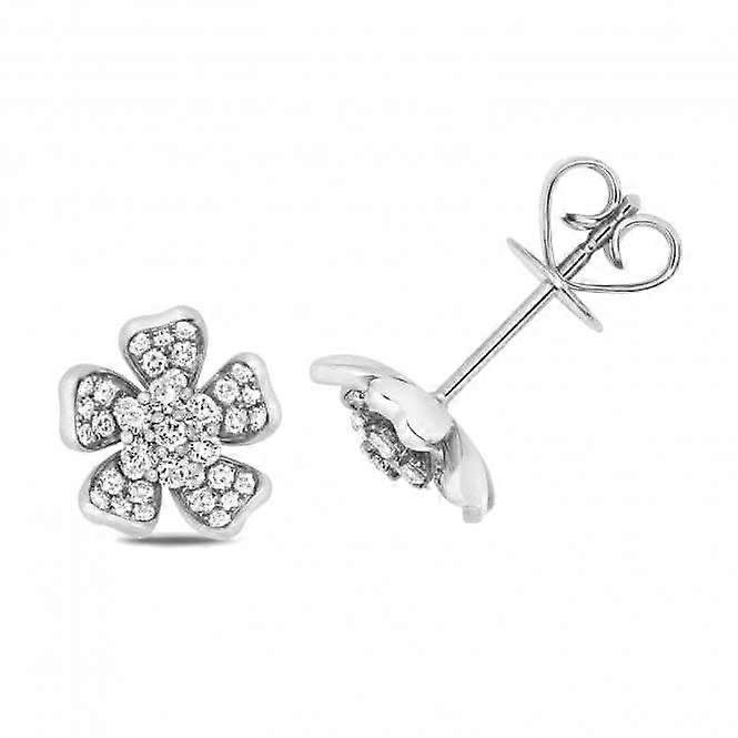 Diamond Jewellery 18ct White Gold Diamond Stud Earrings EDQ316W